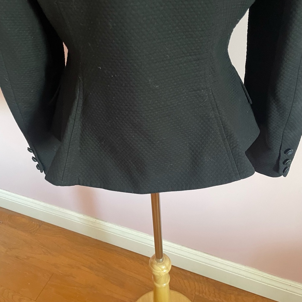 Vintage WAYNE CLARK Jewelled Lip Black and Red Tailored Blazer - Picture 10 of 10